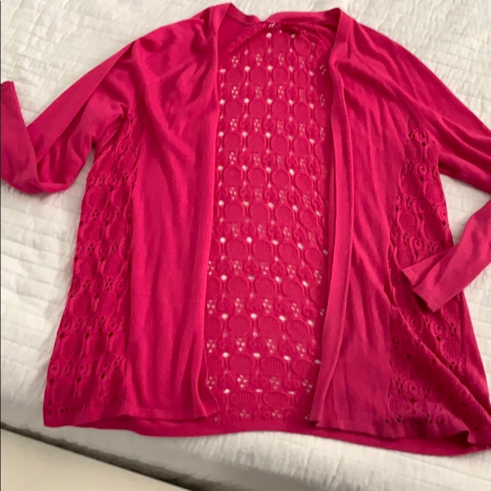 Dark pink cardigan from Maurices